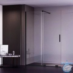 Walk-in Veconi Premium Trento 100 профиль черный, стекло прозрачное PTDW-50B-100-01-C4