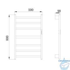 Полотенцесушитель электрический Calypso Ares П7 50х80 (оружейная сталь)