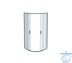 Душевое ограждение Aquatek AQ ARI RO 10020BL 100x100 профиль черный, стекло прозрачное (без поддона)
