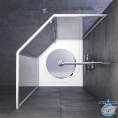 Душевое ограждение AM.PM Gem W90G-405-090MT 90x90 профиль хром, стекло прозрачное (без поддона)