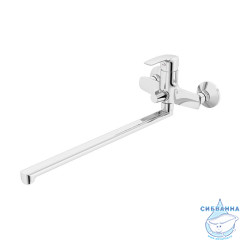 Смеситель для ванны с длинным изливом и керамическим дивертором, Ray, Iddis, RAYSBL2i10WA