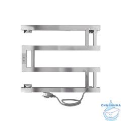 Полотенцесушитель электрический Indigo Muza (с таймером) 50х40 хром (с возможностью скрытого подключения, подключение R)