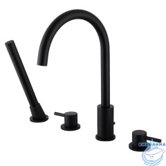 Смеситель для ванны на борт ABBER Wasser Kreis AF8113B (черный матовый)