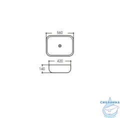 Раковина на столешницу 56 см Aquatek AQ5526-00