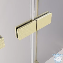 Душевое ограждение Veconi Алассио 120x90 профиль брашированное золото, стекло прозрачное AL-SP-12090-00-G-C4 (без поддона)