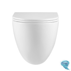 Унитаз подвесной безободковый Lemark Glazer 9614003 с сиденьем быстросъемным Soft Close (микролифт)