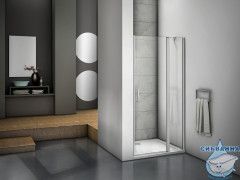 Дверь в нишу Bas MOKKA WTW-130-C-WE профиль белый, стекло прозрачное