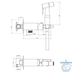 Смеситель Paini Castello Round CACR442R с гигиеническим душем (хром)