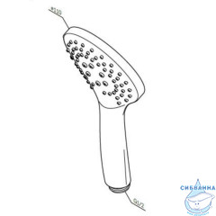 Лейка для душа AM.PM Gem F0290022 1 режим (черный матовый)