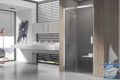 Дверь в нишу Ravak Matrix MSD2 100 см L профиль сатин