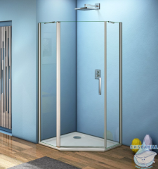 Душевое ограждение Bas Fantasy PNT-100-C-CH 90x90 профиль хром, стекло прозрачный (без поддона)