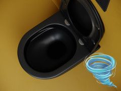 Унитаз подвесной безободковый Ceramicanova Vogue Rimless CN4008TMB с сиденьем быстросъемным Soft Close (микролифт)