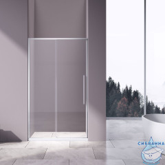 Дверь в нишу Vincea Slim-N 130 профиль хром, стекло прозрачное VDS-4SN130CL