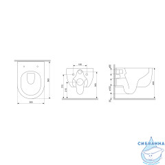 Унитаз подвесной безободковый Damixa Scandinavian Pure с сиденьем Soft Close (микролифт) DX36C1701SC