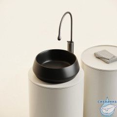  Раковина на столешницу 40 см Ceramicanova Maya CN12004MB (черный матовый)