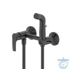 Смеситель с гигиеническим душем, матовый черный, Ray, IDDIS, RAYBL00i08