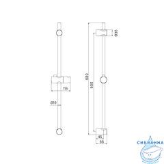 Стойка для душа, 68 см, Agua, IDDIS, AGU68C0i17
