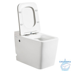 Унитаз приставной импульсный Abber Rechteck AC1212P с сиденьем Soft Close (микролифт) (белый)