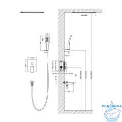 Душевая система Timo Selene  400 1 режим SX-2039/17SM (золото матовое)