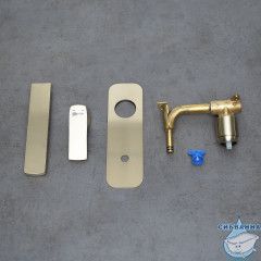 Смеситель для раковины встраиваемый Lemark Ursus LM7226BG (брашированное золото)