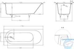 Ванна из искусственного камня LoveForm Lofo Kit 170x75 (белый матовый) (материал Solid surface)