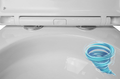 Инсталляция Loranto 4501 с кнопкой смыва Loranto 7313 черный матовый,  в комплекте с унитазом Azario Grado AZ-0046-UQ3 сиденьем Soft close (микролифт) 