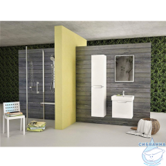 Тумба Dreja Mini 50 белый глянец с раковиной Мини 50