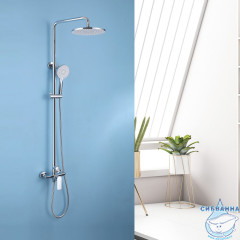 Душевая стойка ABBER Weiss Insel AF8020L без излива, хром