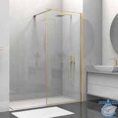 Walk-in Vincea Walk In HS 100 профиль брашированное золото, стекло прозрачное VSW-1HS100CLG