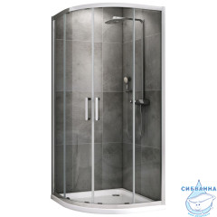 Душевое ограждение ABBER Schwarzer Diamant AG01090 90x90 профиль хром, стекло прозрачное (без поддона)