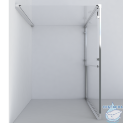 Душевое ограждение Vincea Гарда 120x100 профиль хром, стекло шиншилла VSR-1G1012CH