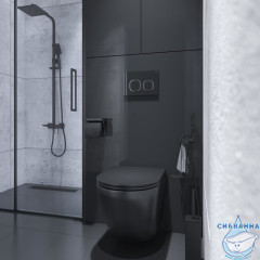  Кнопка смыва Iddis Uniglass UNG01BCi77 черный матовый