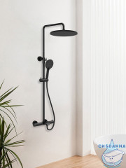 Душевая система Vincea Esse 250 1 режим VSFS-1E1TMB (черный матовый)