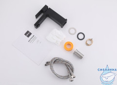 Смеситель для раковины Abber Daheim  AF8210B  (без донного клапана) (черный матовый)