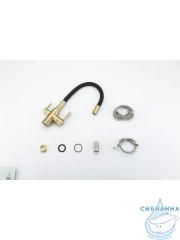 Смеситель кухни Frap F4396-3 (золото/черный)