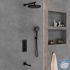 Душевая система Vincea 300 1 режим VSFW-433TI2MB (черный матовый)