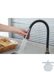 Смеситель кухни Frap F4044-9 (оружейная сталь)