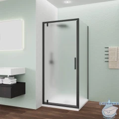 Душевое ограждение Veconi Оттимо 70x80 профиль черный, стекло матовое OP30B-SP-7080-07-C9 (без поддона)
