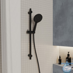 Лейка для душа Milardo Ideal Spa ILS3FBRM18 3 режимоа (черный матовый)