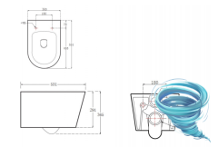 Унитаз подвесной безободковый Aquatek Оберон AQ1365T-00 с сиденьем Soft Close (микролифт)