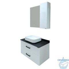 Шкаф-зеркало Comforty Амстердам 75 белый