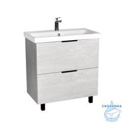 Тумба Viant Берлин 80Н с раковиной Moduo 80 цемент