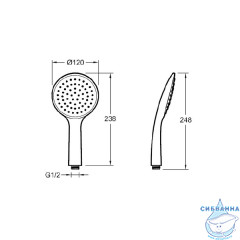 Ручной душ Jacob Delafon Oblo/Talan Design E21759-CP
