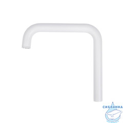 Излив для смесителя, кухня, L-образный, нерж. сталь, 200х330 мм, поворотный, белый, IDDIS, 995L20W5SM