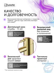 Смеситель для раковины Lemark Зенит LMF-1612S-BRGN (брашированное золото)