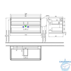 Тумба подвесная, 100 см, темно-серый, Oxford Neo, IDDIS, OXN10D0i95 подходит умыв. 0101000i28