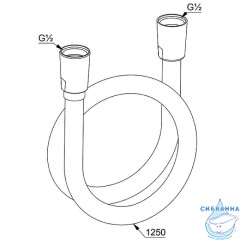 Душевой шланг Kludi 125 см 61071N0-00 (брашированное золото)