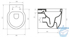 Унитаз приставной Belbagn Sabrina BB122CB (без сиденья)