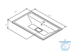 Раковина мебельная Am.Pm Inspire 80 см M50AWPX0801WG