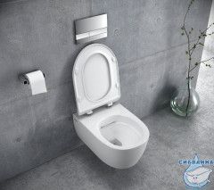 Унитаз подвесной безободковый Excellen Doto Pure Rim 55 CEEX.1404.545.WH с сиденьем Soft Close (микролифт)